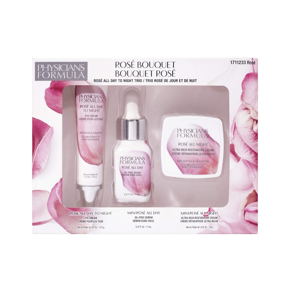 new Physicians Formula Rosé Bouquet Rosé All Day to Night Trio Gift Set Skincare